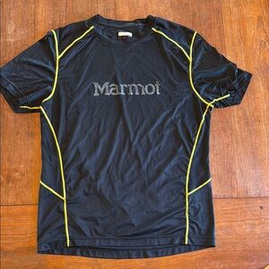 Marmot Black and Yellow Athletic Shirt